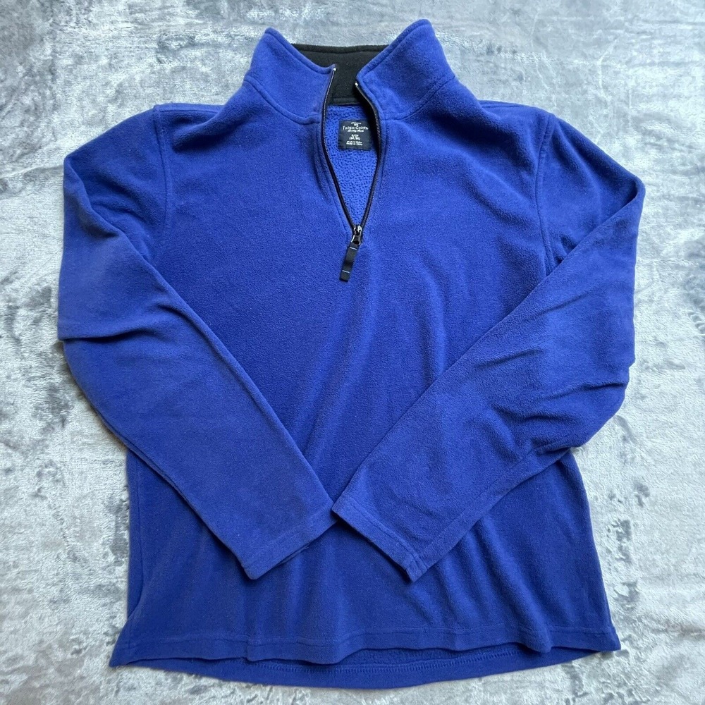 Faded Glory Sweatshirt Mens Small Blue‎ Fleece Quarter Zip Cozy Soft